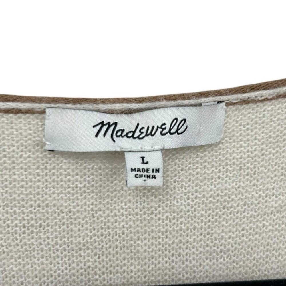 Madewell Heather Cement Kimball Pullover Sweater in Colorblock Womens Large - Picture 3 of 7